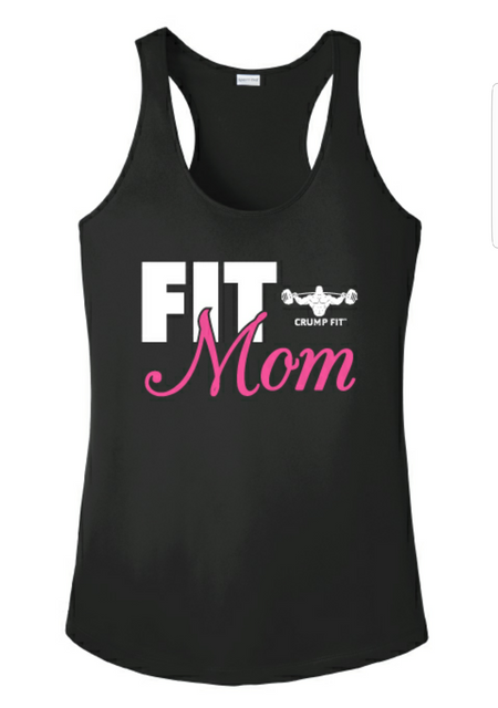 CF FIT MOM Racer back tank - Black/White/Pink