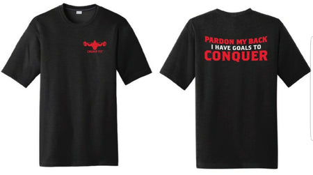 CF PARDON MY BACK Performance Tee - Black/Red