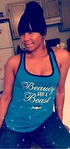CRUMP FIT Beauty & A Beast Tank - Blue/Black