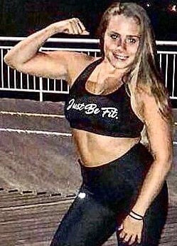 CF “JUST BE FIT.” Racerback Sport Bra - Black