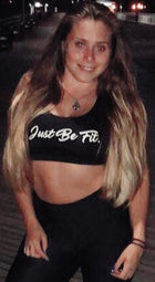 CF “JUST BE FIT.” Racerback Sport Bra - Black