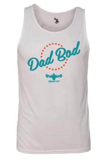 CRUMP FIT DAD BOD Performance Tank - White
