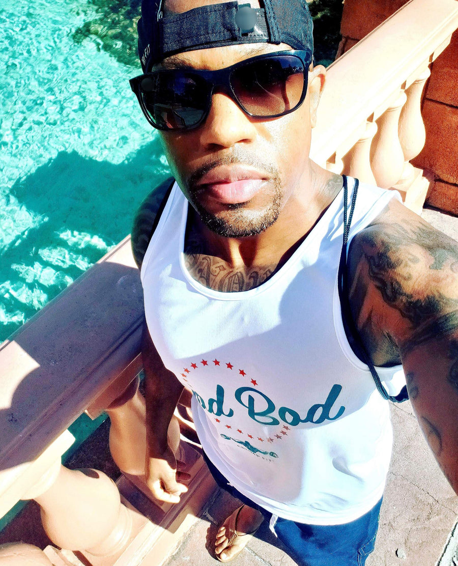 CRUMP FIT DAD BOD Performance Tank - White