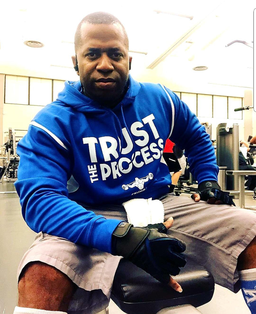 CF TRUST THE PROCESS Hooded Pullover - Royal Blue/White