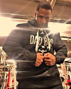 CF DAD BOD Lace Up Hooded Pullover - Black/White