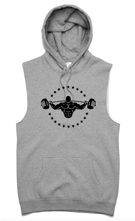 CRUMP FIT sleeveless pullover hoodie - Gray/black